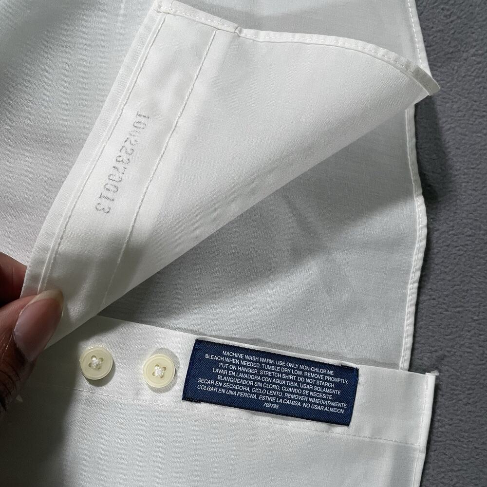 Vintage 80s Shirt Towncraft White Short Sleeve Button Front Men's 16.5 - Picture 3 of 9